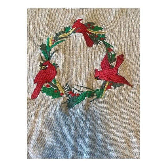 Croft & Barrow Cardinal Knit Sweater Size L Holiday - Picture 3 of 9
